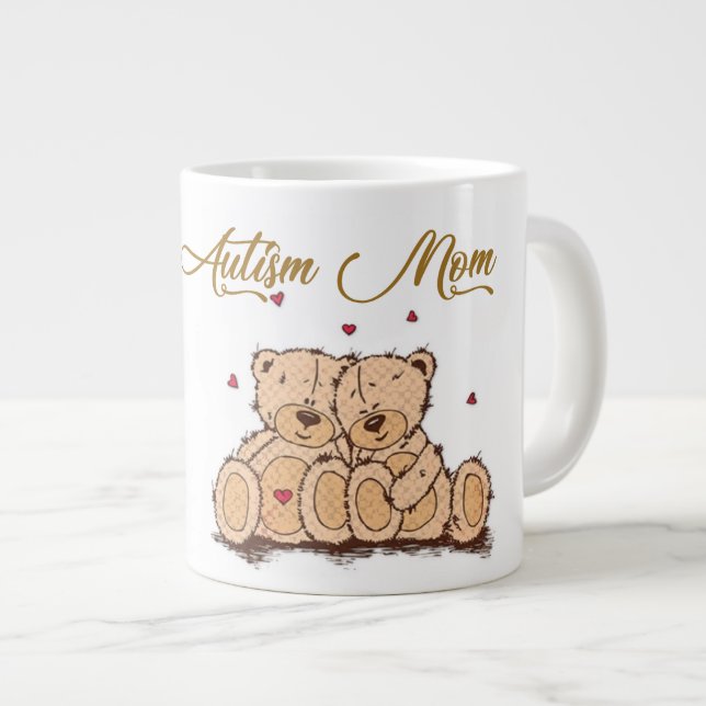 Autism Mom - Jumbo Mug (Front Right)