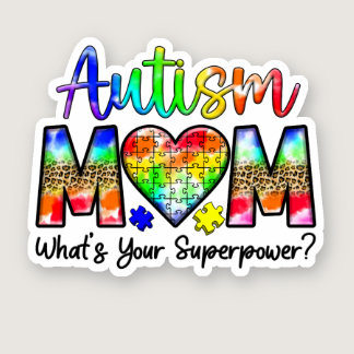 Autism Mom Leopard, ABA Therapist,Autism Awareness Sticker