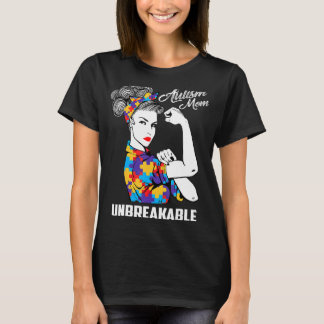 Autism Mom Life Messy Bun Bleached Mother's Day 8 T-Shirt