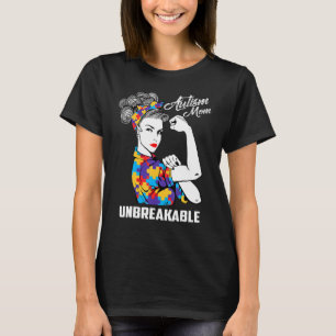 Autism Mom Life Messy Bun Bleached Mother's Day 8 T-Shirt