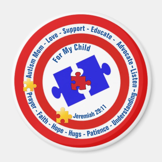 Autism Mom Magnet (Front)