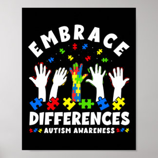 Autism Mom Mother Mama Embrace Differences Poster