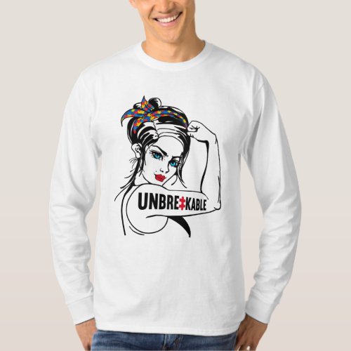 Autism Mom Mother Mama Unbreakable Rosie The T_Shirt