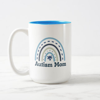 Autism Mom Mug, 15 oz Two-Tone Coffee Mug