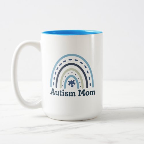 Autism Mom Mug 15 oz Two_Tone Coffee Mug