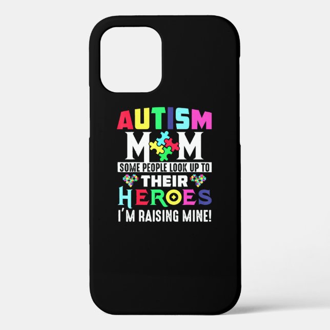 Autism Mom My Son Is Hero Autism Awareness Costume Case-Mate iPhone Case (Back)
