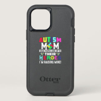 Autism Mom My Son Is Hero Autism Awareness Costume OtterBox Defender iPhone 12 Case
