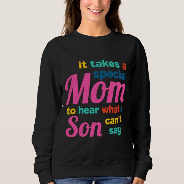 Autism Mom Parents Autistic Awareness Family Match Sweatshirt (Front)