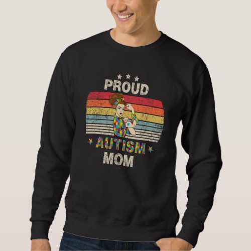 Autism Mom Proud Mom Awareness Month Mama Autistic Sweatshirt