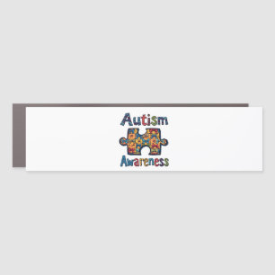 Autism Mom Puzzle Piece Coquette Bow Ribbon Autism Car Magnet