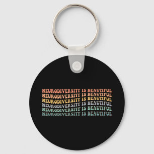 Autism mom Rainbow Neurodiversity is beautifulNeur Keychain