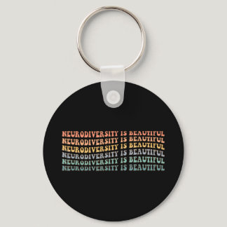 Autism mom Rainbow Neurodiversity is beautifulNeur Keychain