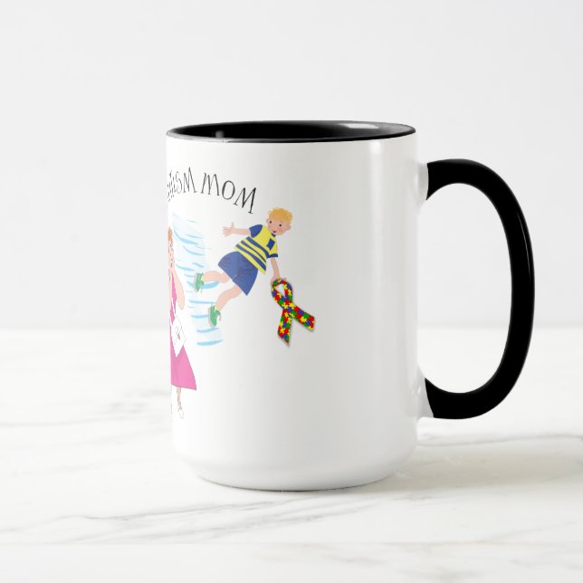 Autism Mom Ringer Mug (Right)