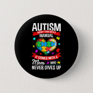 Autism Mom Shirt Women Autism Awareness Shirts Mom Button