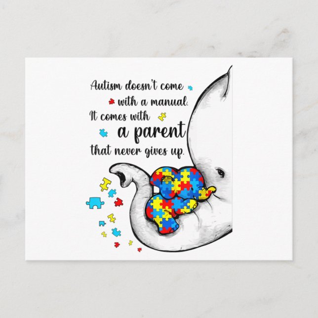 Autism Mom Shirt Women Autism Awareness Shirts Mom Postcard (Front)