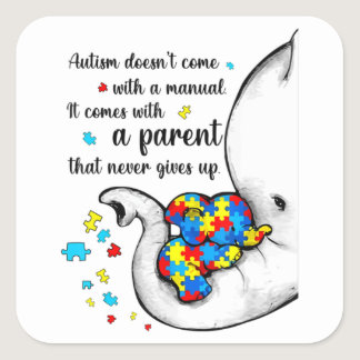 Autism Mom Shirt Women Autism Awareness Shirts Mom Square Sticker