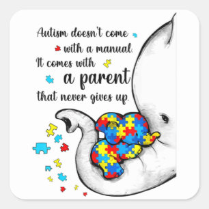 Autism Mom Shirt Women Autism Awareness Shirts Mom Square Sticker