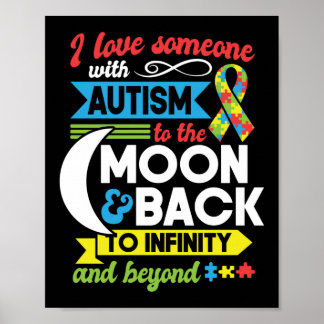 Autism Mom Sister Grandma I Love Someone With Poster