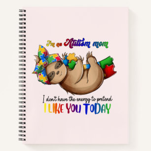 Autism Mom - Sloth Notebook