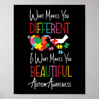 Autism Mom Son Child Daughter Different Is Poster