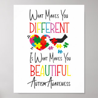 Autism Mom Son Child Daughter Different Is Poster