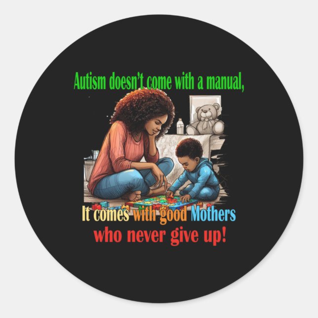 Autism Mom Sticker  (Front)