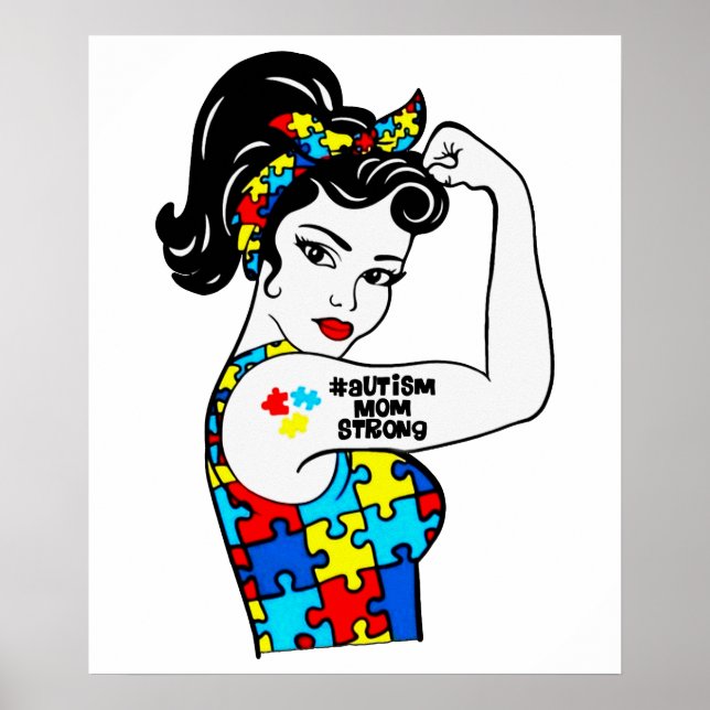 autism mom stron poster (Front)