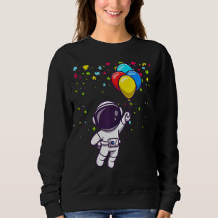 Autism Mom Teacher Youth Kids Astronaut Autism Awa Sweatshirt