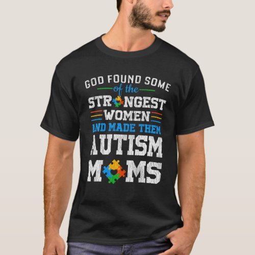 Autism Mom The Strongest Son Mother Autistic Kid A T_Shirt