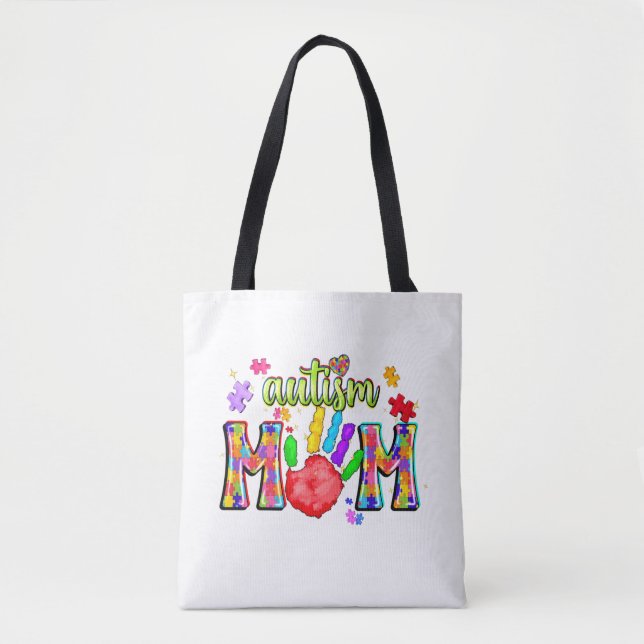 Autism Mom Tote Bag (Front)