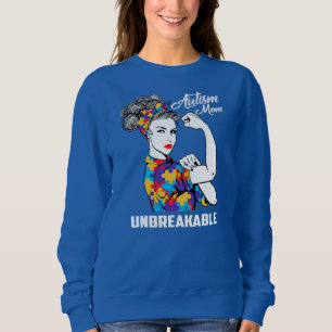 Autism Mom Unbreakable Autism Awareness Gift  Sweatshirt