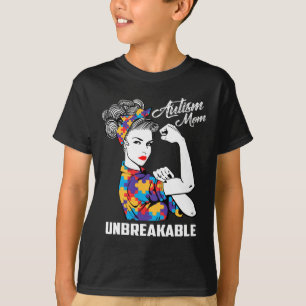 Autism Mom Unbreakable Autism Awareness Gift T-Shirt