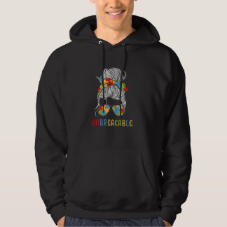 Autism Mom Unbreakable Be Kind Awareness Acceptanc Hoodie