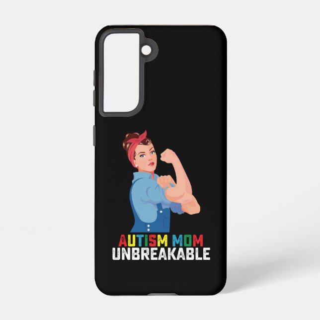 Autism Mom Unbreakable Proud Autistic Family Samsung Galaxy Case (Back)