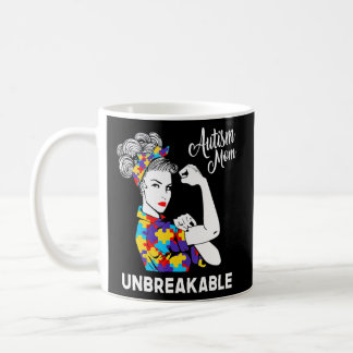 Autism Mom Unbreakable T- Autism Awareness 2  Coffee Mug