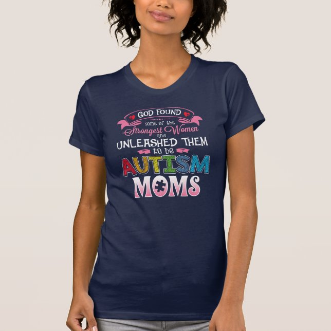 Autism Moms Awareness Support T-Shirt (Front)