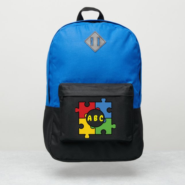 Autism Monogram Port Authority® Backpack (Front)