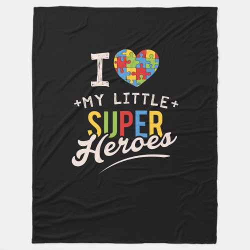Autism Month T_Shirt for Special Education Teacher Fleece Blanket