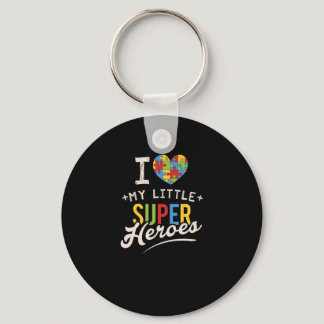 Autism Month T-Shirt for Special Education Teacher Keychain