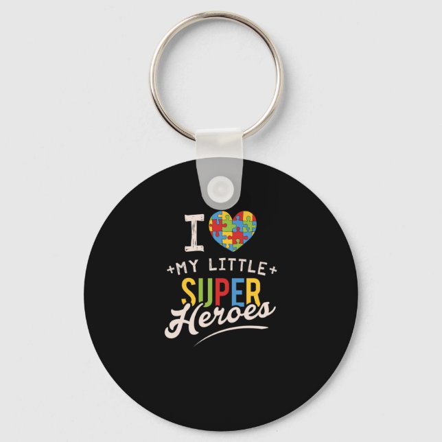 Autism Month T-Shirt for Special Education Teacher Keychain (Front)