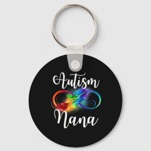Autism Nana Neurodiversity Rainbow Infinity Sign S Keychain