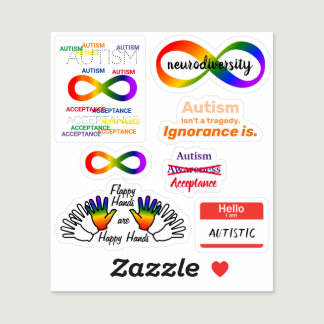 Autism Neurodiversity set Custom-Cut Vinyl Sticker