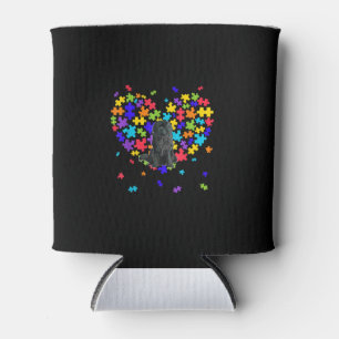 Autism Newfoundland Cute Heart Dog Dad Mom Can Cooler