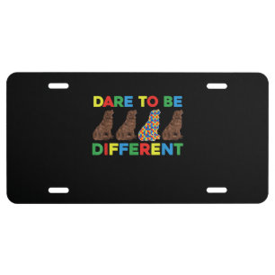 Autism Newfoundland Dog Dad And Dog Mom License Plate
