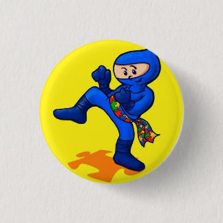 Autism Ninja Pinback Button