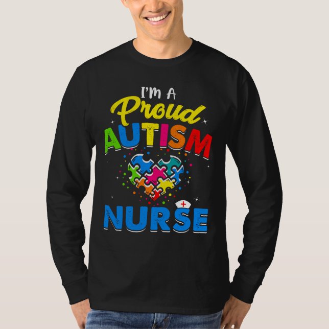 Autism Nurse Autism Awareness Accept Support Love T-Shirt (Front)