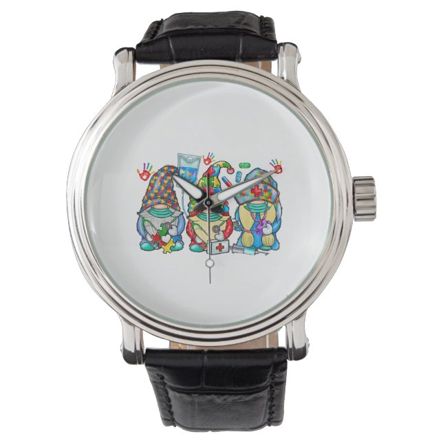 Autism Nurse Gnome Watch (Front)