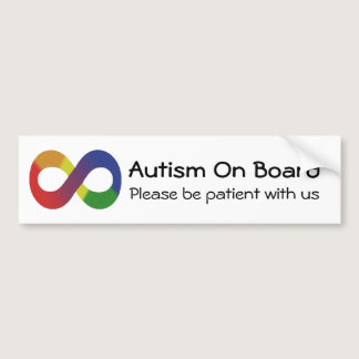Autism On Board Bumper Sticker - Infinity symbol