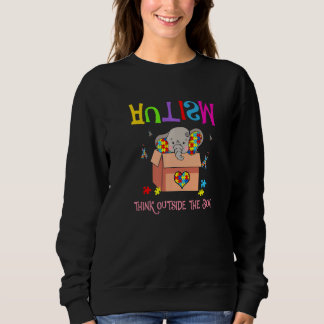 Autism Outside The Box Elephant Autism Awareness Sweatshirt