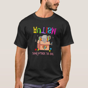 Autism Outside The Box Elephant Autism Awareness T-Shirt